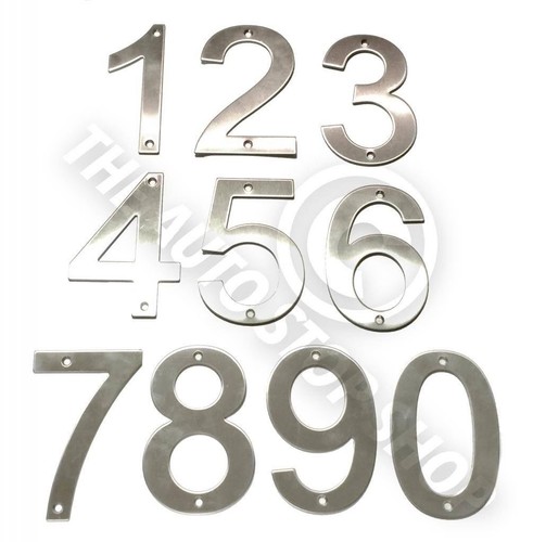 Stainless steel house numbers - stainless,