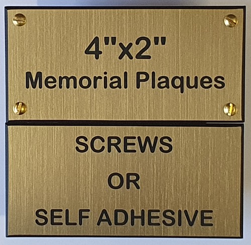 Engraved memorial plaque brass - memorial,