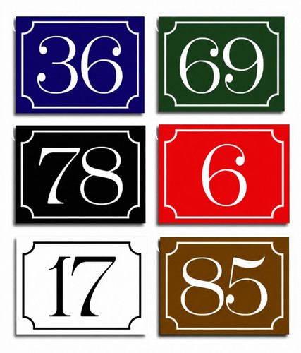 Personalised house number sign - house,