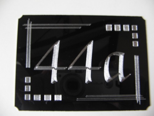House door number black - number,