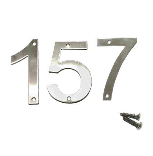 Screw house numbers - screw, on