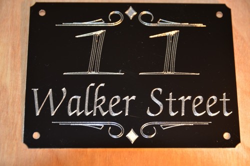 Door number name - , plaque