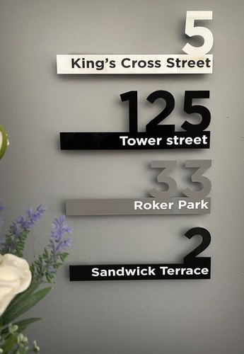 House number plaques door - plaques,
