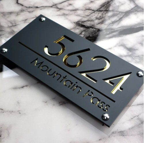 Custom acrylic house number - custom,