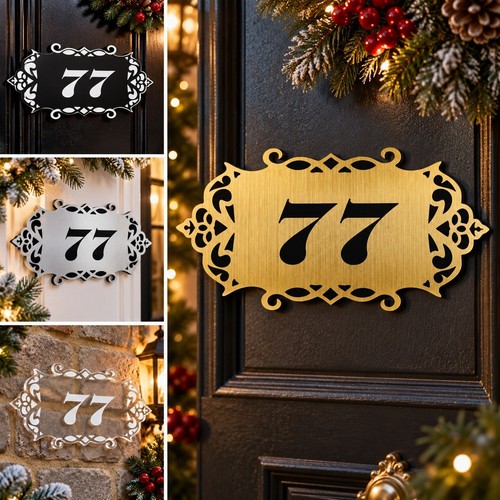Personalised house number sign - personalised,